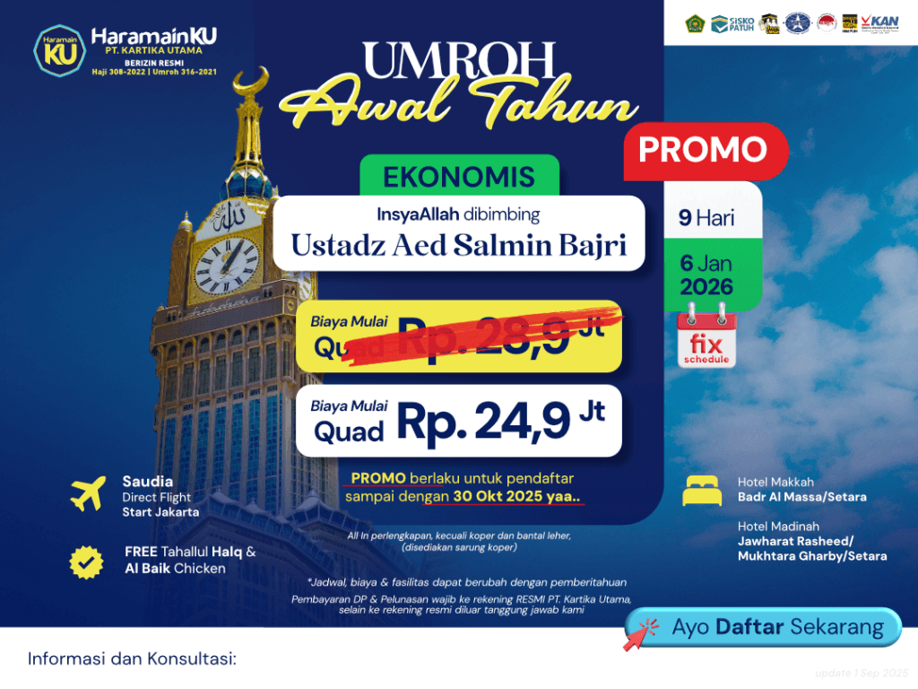 PROMO Umroh Awal Tahun – 06 Januari 2026